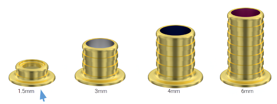 Sleeves for attaching the prosthesis to multi-unit abutments V-type