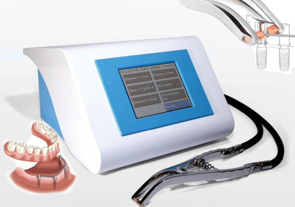Demonstration of Dr. Marco Degidi's intraoral welding method for creating a custom-reinforced framework for a temporary prosthesis.