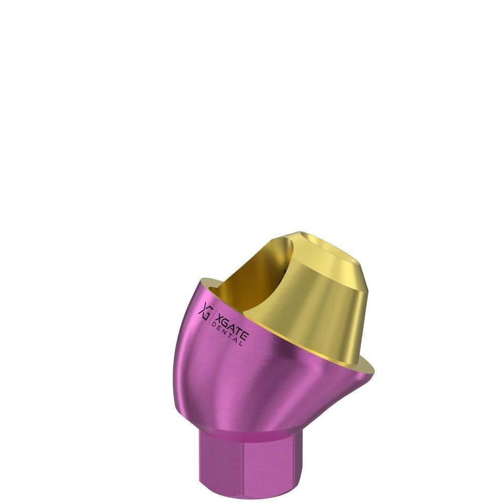 Product image of the XGATE D-Type 30° multi-unit abutment for screw-retained prosthetics.