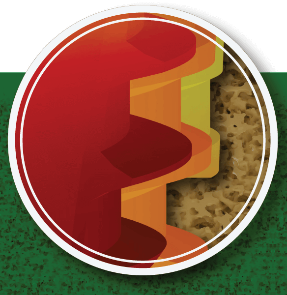 Cross-sectional diagram showing dental implant integrated into jawbone with healthy tissue