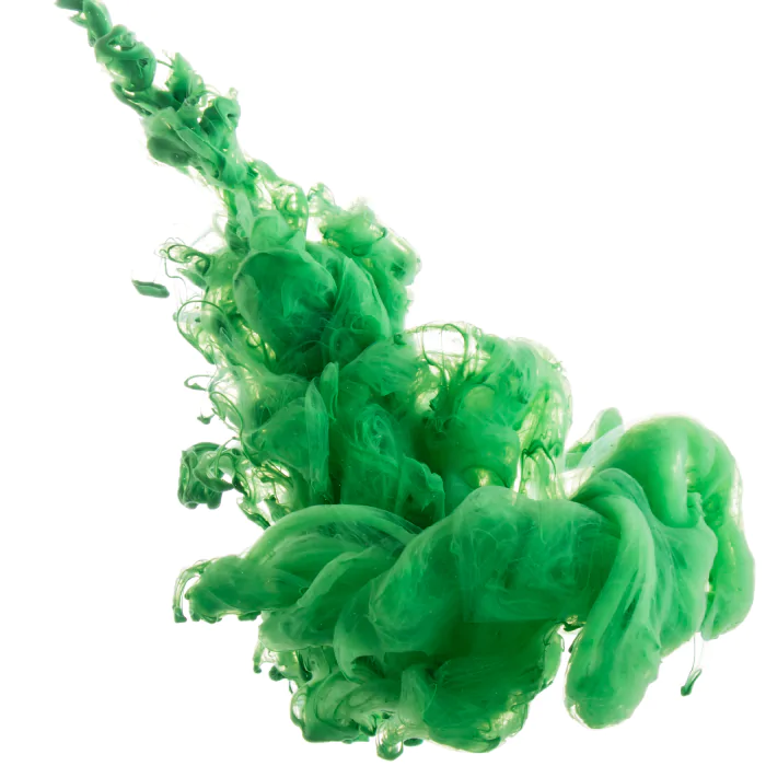 Green ink in water