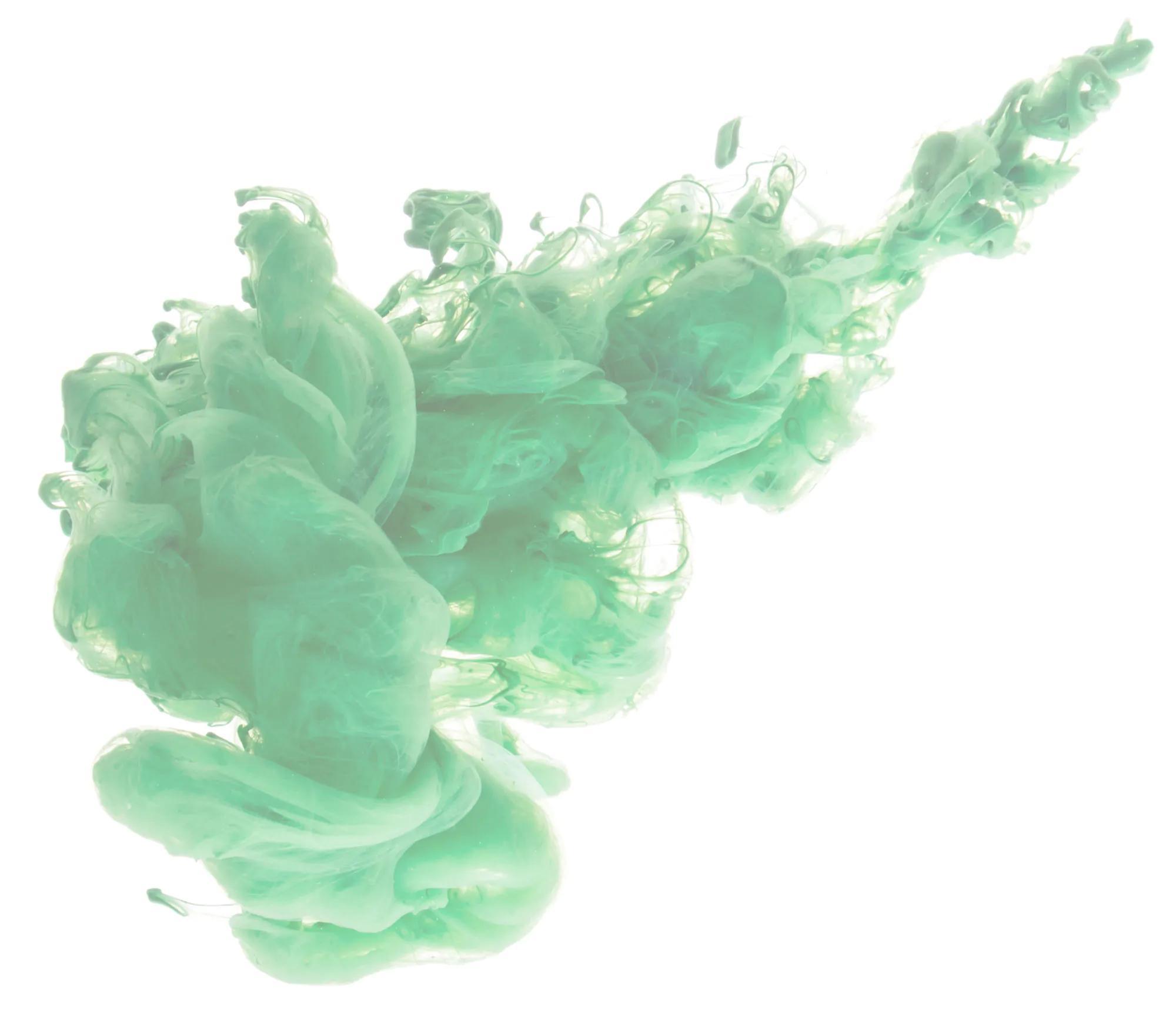 Green ink in water