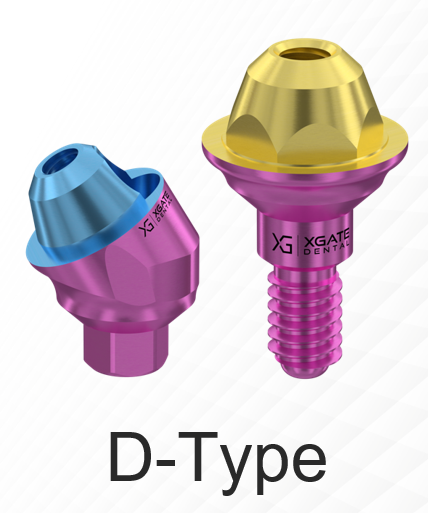 XGATE D-Type multi-unit abutments: angled and straight