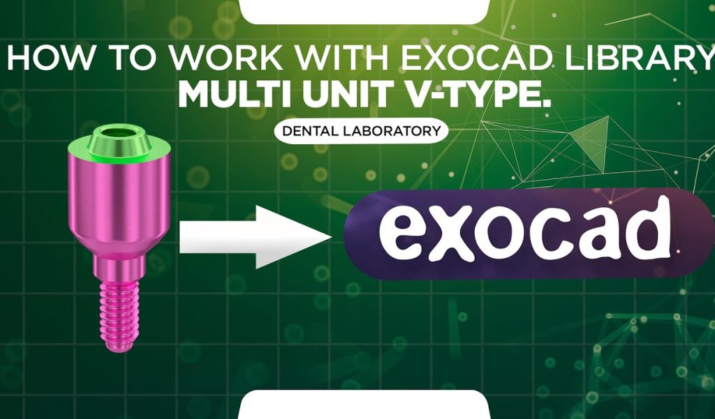 How to work with exocad® library. Multi unit V-type