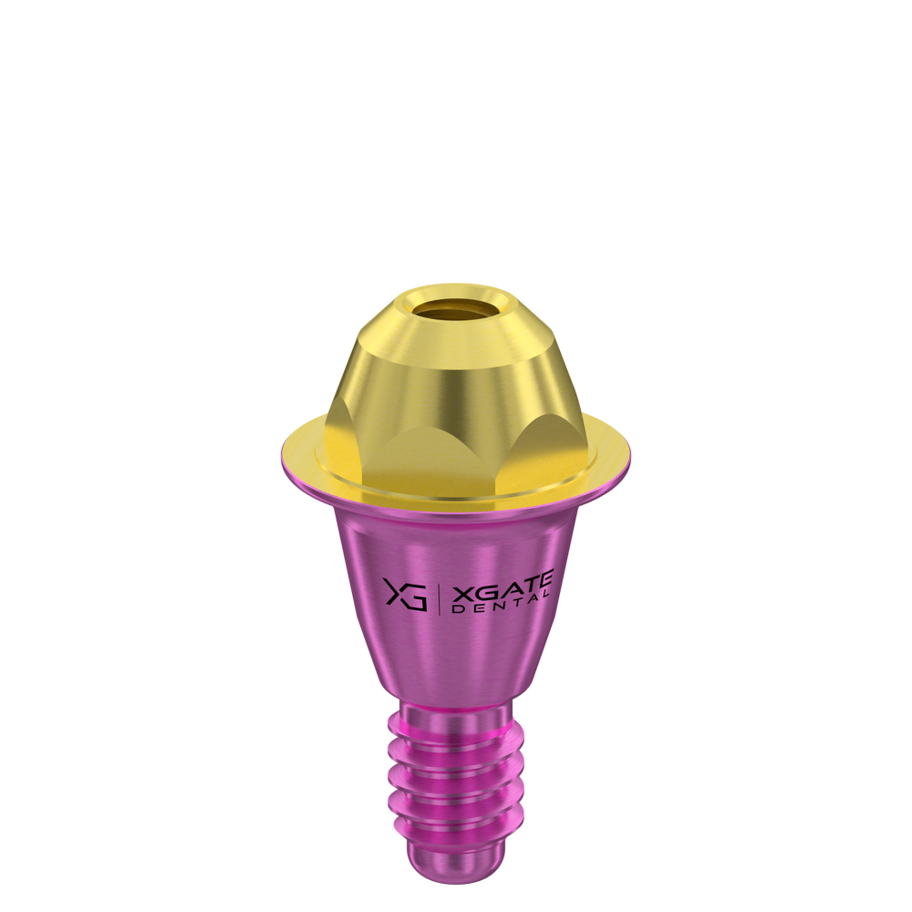 Straight MUA D-type abutment designed for an internal conical implant connection.
