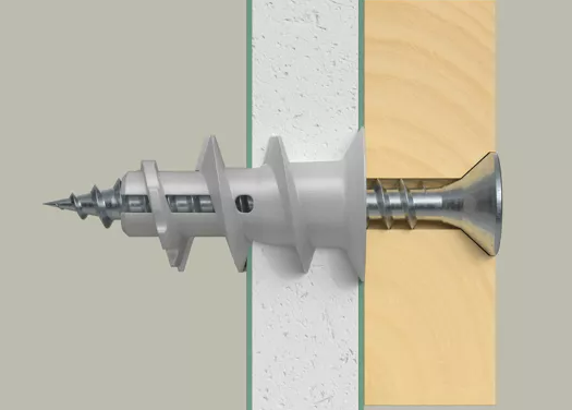 Visual Analogy: Fasteners for low-density, porous materials have a thread profile similar